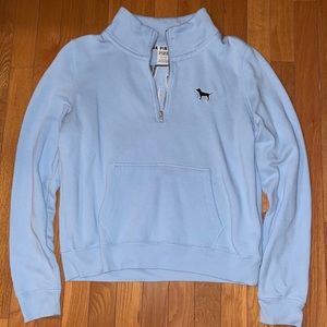 Pink Quarter-Zip Sweatshirt